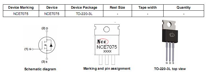 NCE7075 封装和订购信息