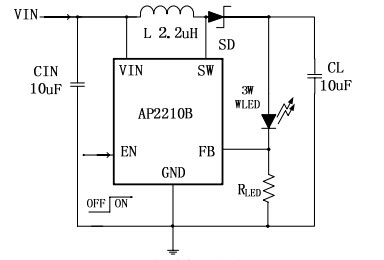 AP2210B 应用电路